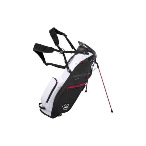 Torba golfowa Wilson EXO Lite DYNAPWR czarno-biała stand bag