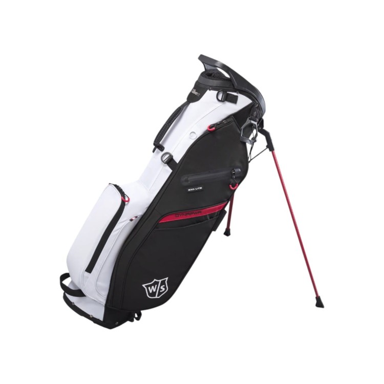 Torba golfowa Wilson EXO Lite DYNAPWR czarno-biała stand bag
