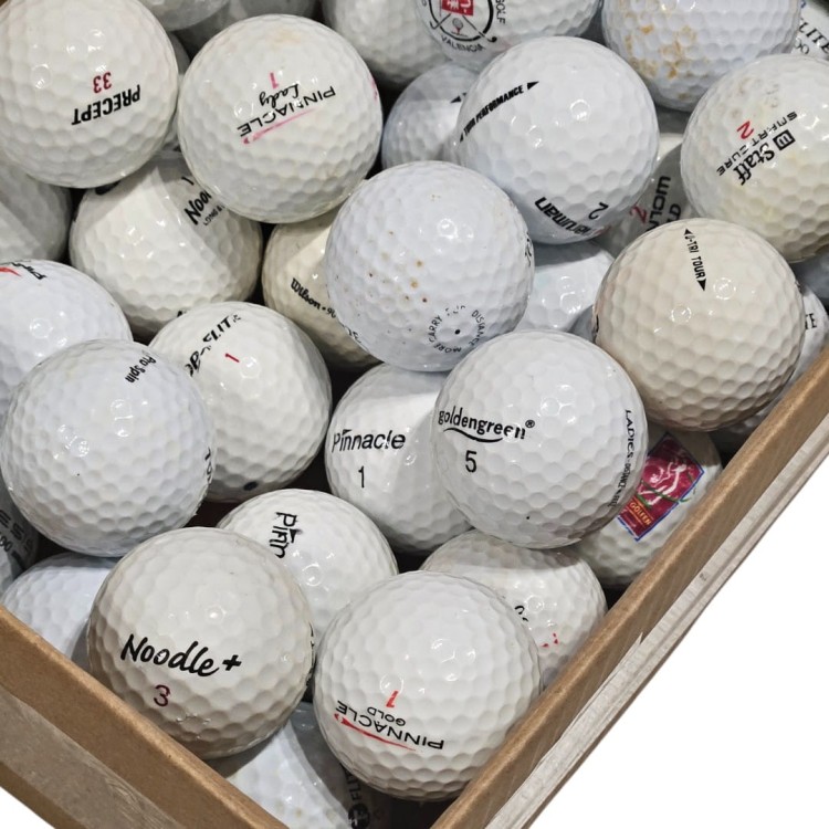 Używane piłki golfowe mix kategoria C/D - 10szt, białe