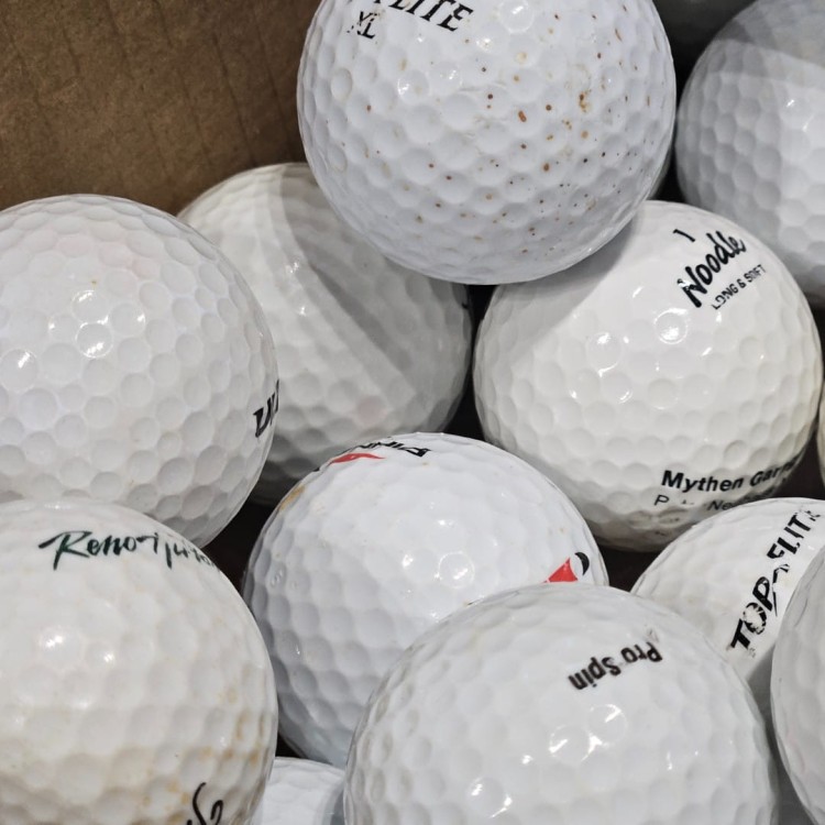 Używane piłki golfowe mix kategoria C/D - 10szt, białe