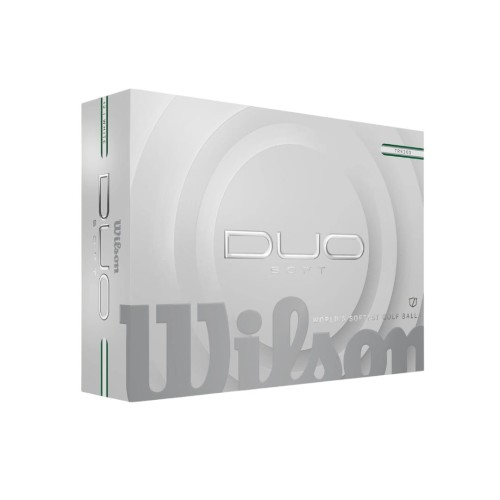Piłki golfowe z paskiem - Wilson DUO Soft TRK360 Green Silver 12szt.