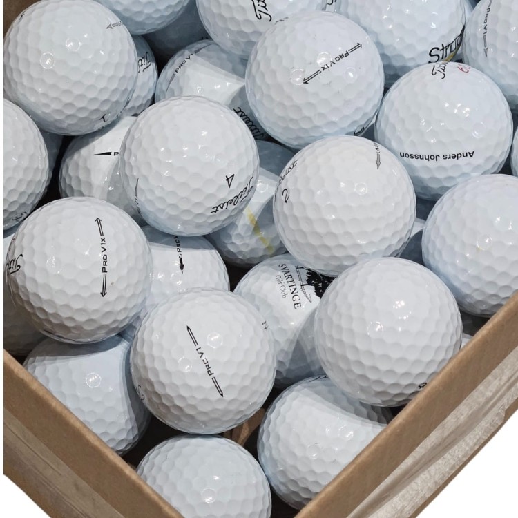 LAKEBALLS - Titleist Pro V1 / Pro V1x kat. A/B, używane piłki golfowe BIAŁE 10szt
