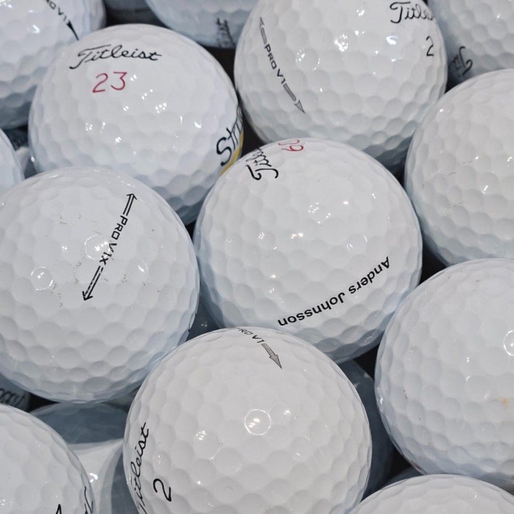 LAKEBALLS - Titleist Pro V1 / Pro V1x kat. A/B, używane piłki golfowe BIAŁE 10szt