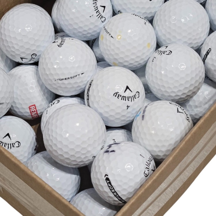 Używane piłki golfowe Callaway Supersoft - LAKEBALLS 10szt, białe kat. A/B