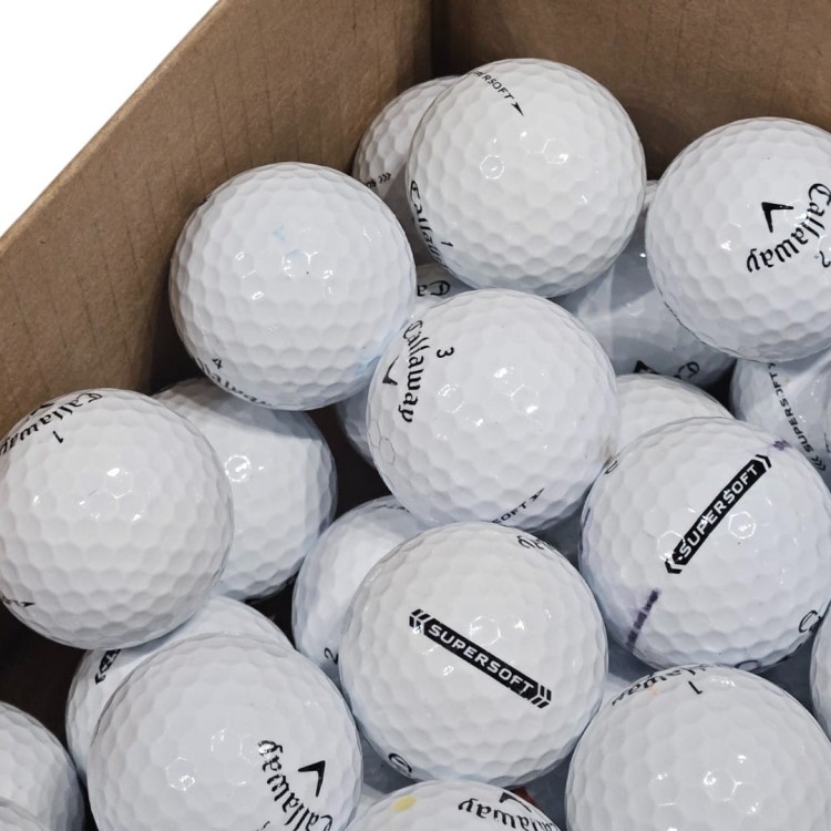 Używane piłki golfowe Callaway Supersoft - LAKEBALLS 10szt, białe kat. A/B