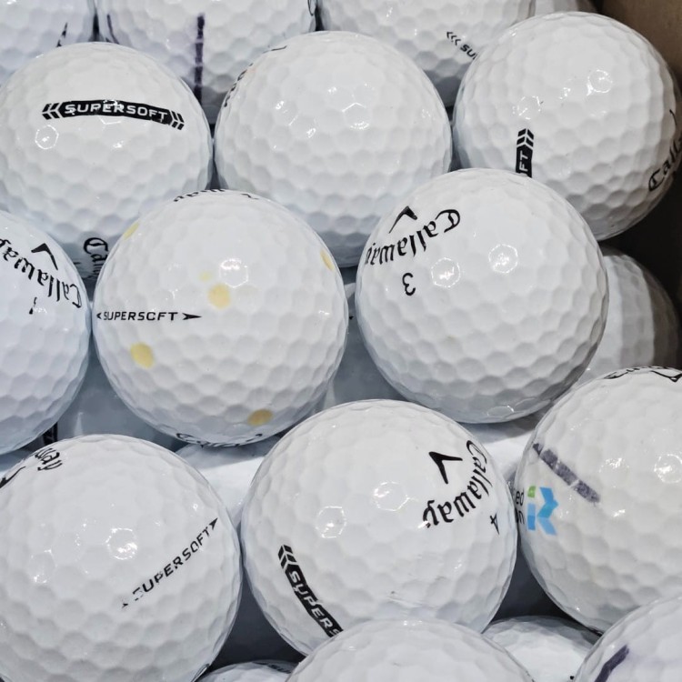 Używane piłki golfowe Callaway Supersoft - LAKEBALLS 10szt, białe kat. A/B