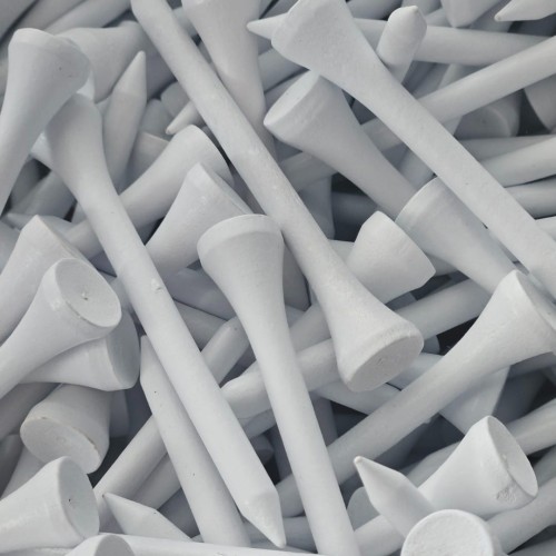 Uniwersalne drewniane TEE 2,75" - kołeczki golfowe białe 69mm