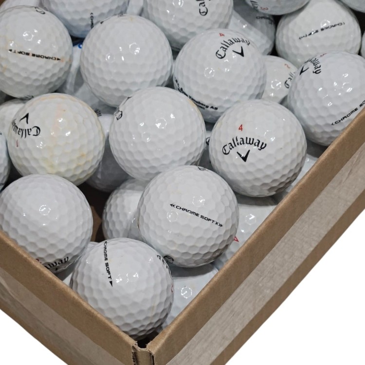 Używane piłki golfowe Callaway Chrome Soft / Chrome Soft X mix - LAKEBALLS 10szt białe