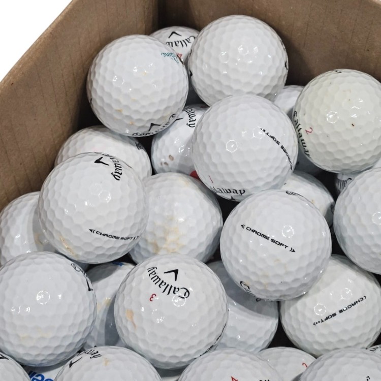 Używane piłki golfowe Callaway Chrome Soft / Chrome Soft X mix - LAKEBALLS 10szt białe