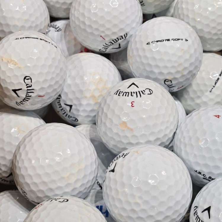 Używane piłki golfowe Callaway Chrome Soft / Chrome Soft X mix - LAKEBALLS 10szt białe