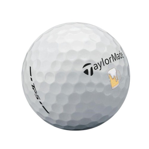 Piłki golfowe z wzorem piwa Taylormade TP5 Beer - białe 12szt