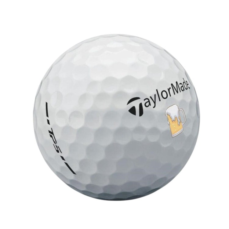 Piłki golfowe z wzorem piwa Taylormade TP5 Beer - białe 12szt