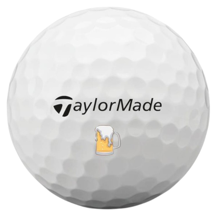 Piłki golfowe z wzorem piwa Taylormade TP5 Beer - białe 12szt