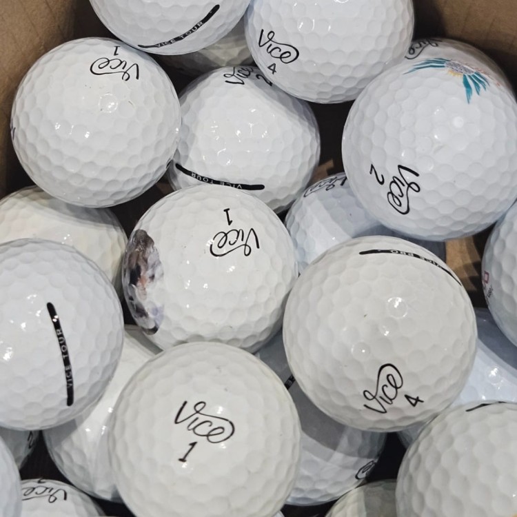 LAKEBALLS - używane piłki golfowe VICE mix, białe, kat. C - 10szt