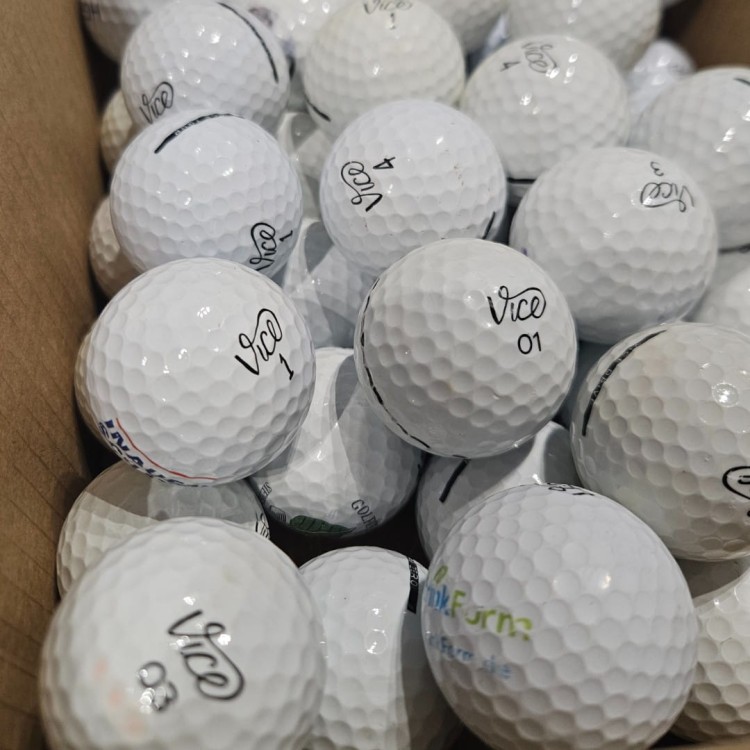 LAKEBALLS - używane piłki golfowe VICE mix, białe, kat. C - 10szt