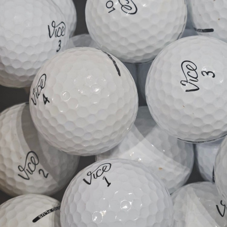LAKEBALLS - używane piłki golfowe VICE mix, białe, kat. C - 10szt