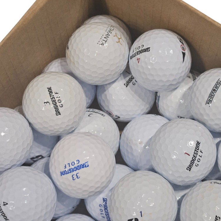 LAKEBALLS Bridgestone mix - używane piłki golfowe białe, kat. A/B 10szt