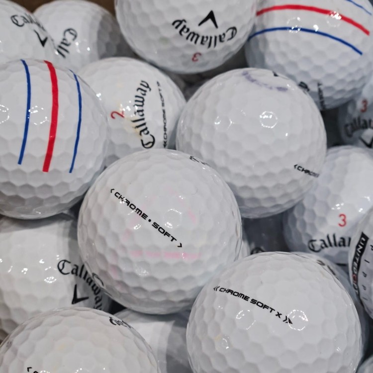 LAKEBALLS - używane piłki golfowe Callaway Chromesoft Mix kat. A/B - białe