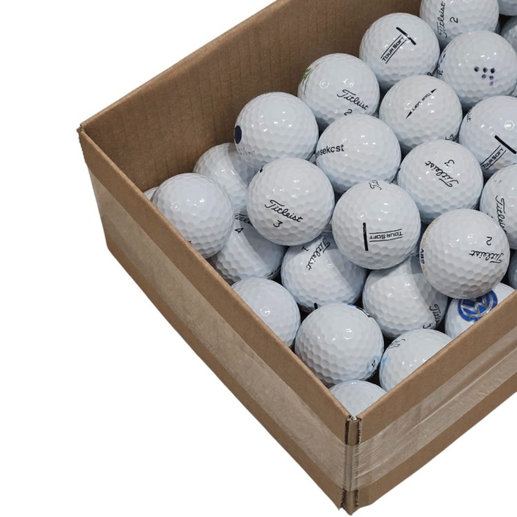 Używane piłki golfowe LAKEBALLS Titleist Tour Soft kat. A/B - białe