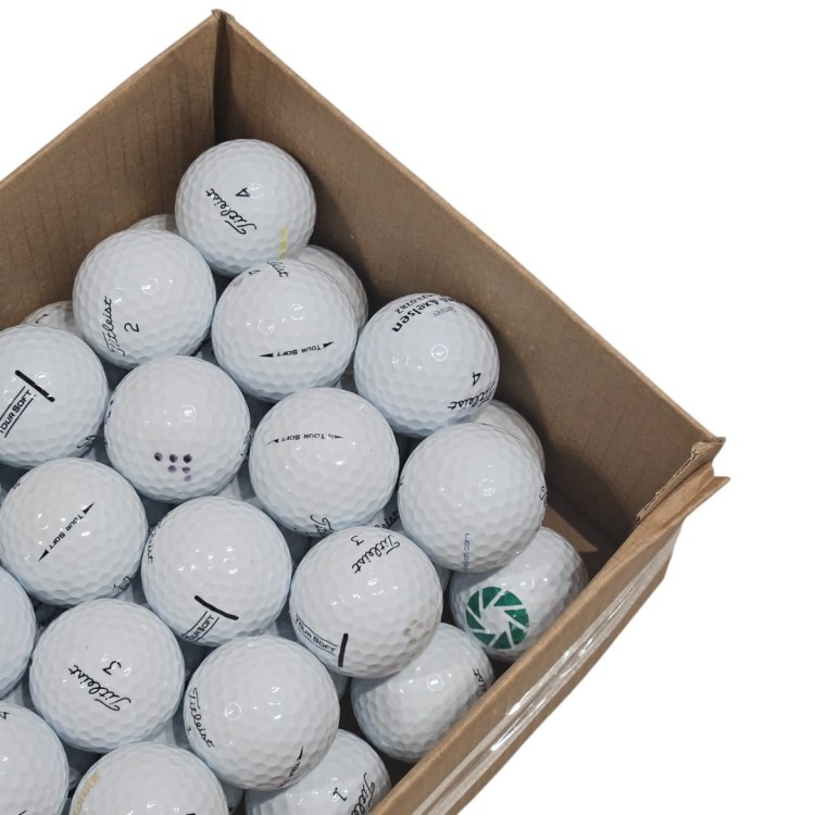Używane piłki golfowe LAKEBALLS Titleist Tour Soft kat. A/B - białe