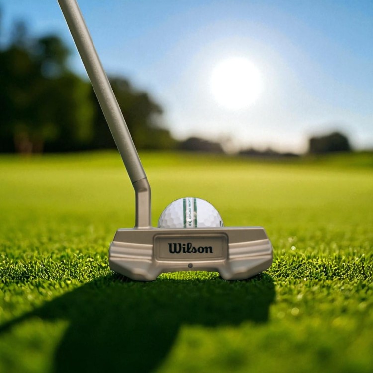 Wilson DUO Soft TRK360 Green Silver - najbardziej miękkie piłki golfowe z paskiem do puttowania
