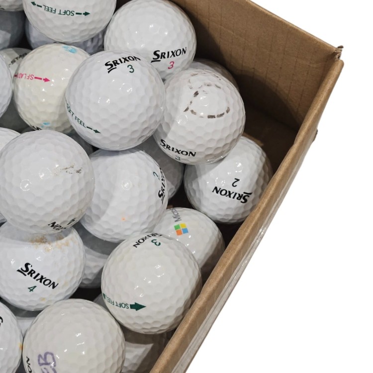 Używane piłki golfowe LAKEBALLS Srixon Soft Feel mix kat. C - białe