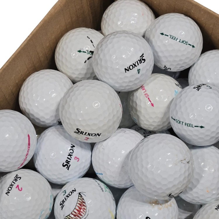 Używane piłki golfowe LAKEBALLS Srixon Soft Feel mix kat. C - białe