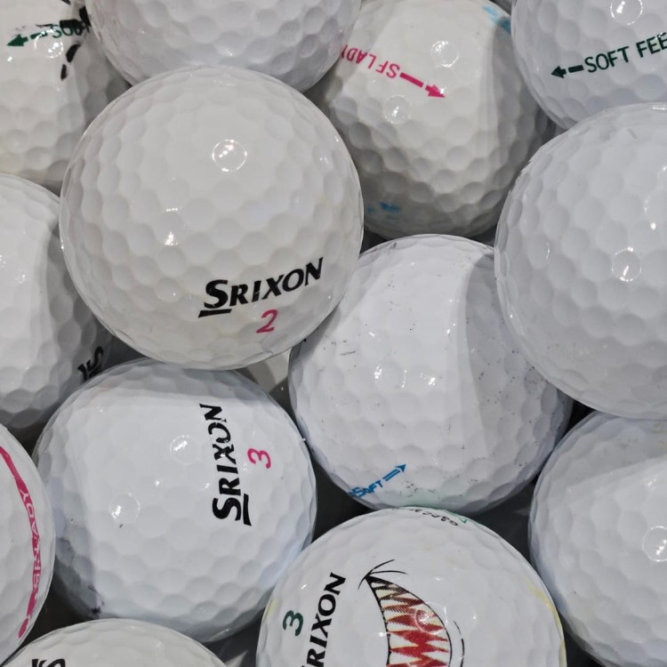 Używane piłki golfowe LAKEBALLS Srixon Soft Feel mix kat. C - białe