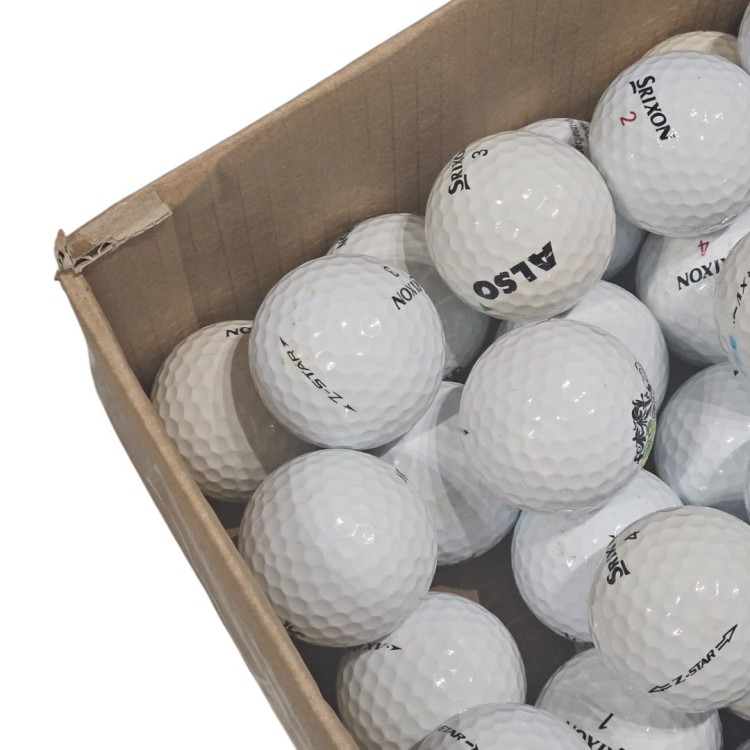 Używane piłki golfowe LAKEBALLS Srixon Z-star kat. C - białe