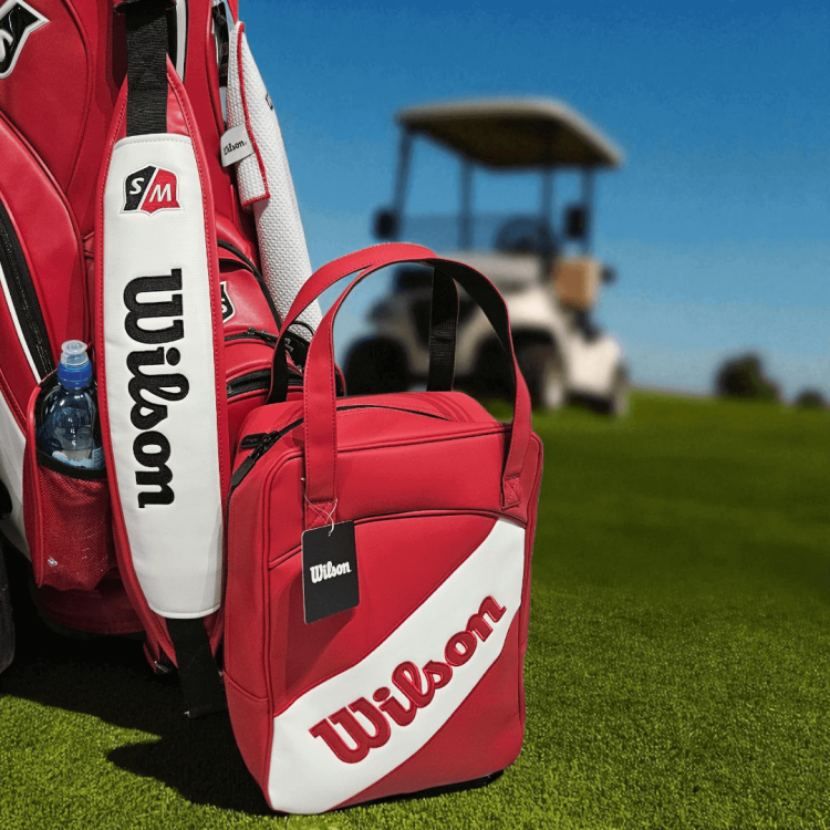 Torba golfowa Wilson PRACTICE Bag - treningowa torba na piłki / buty golfowe (RED/WHITE)