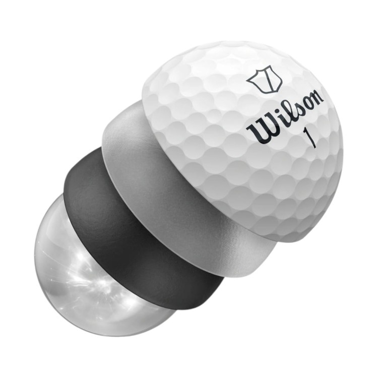 Białe piłki golfowe Wilson Staff model 2024, 4-warstwowe