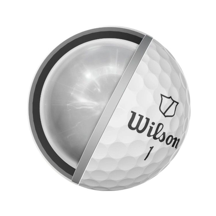 Białe piłki golfowe Wilson Staff model 2024, 4-warstwowe