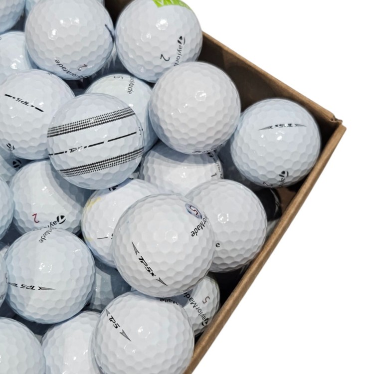 LAKEBALLS - używane piłki golfowe Taylormade TP5 / TP5x kat. A/B - białe, 10szt