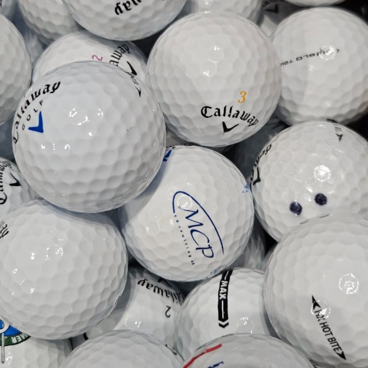 Używane piłki golfowe Callaway mix kat. A/B, 10szt LAKEBALLS białe