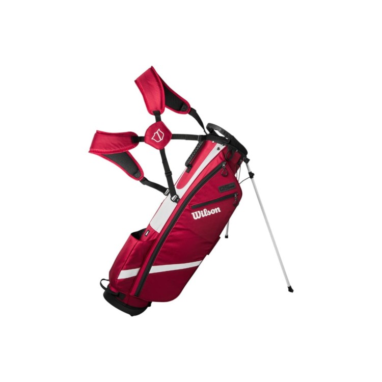 Wilson QS Stand Bag White / Black / Red - lekka torba golfowa z nóżkami BIAŁO / CZARNO / CZERWONA