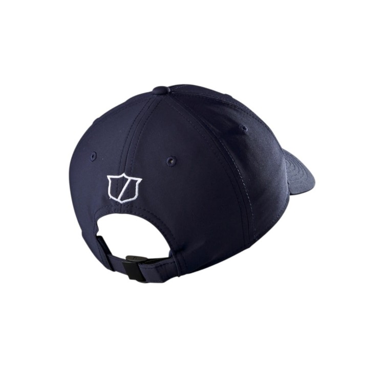 Granatowa czapka golfowa z daszkiem - Wilson TOUR CAP Navy, biały napis
