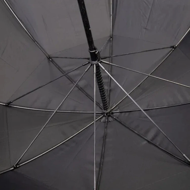 Czarny parasol golfowy - Longridge DUAL CANOPY Black 60"