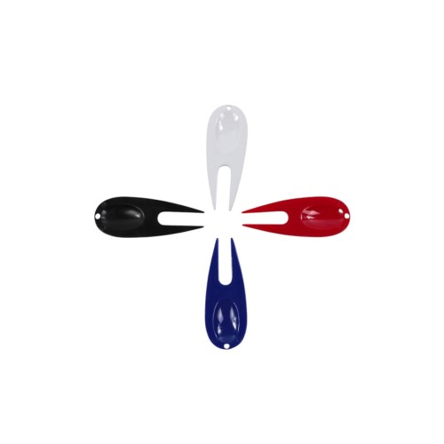 Longridge Plastic PITCHFORK White / Black / Red / Blue - Divot tool, narzędzie do naprawiania greenów w kolorach biały / czarny / czerwony / niebieski