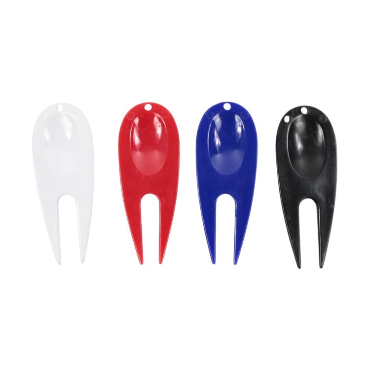 Longridge Plastic PITCHFORK White / Black / Red / Blue - Divot tool, narzędzie do naprawiania greenów w kolorach biały / czarny / czerwony / niebieski