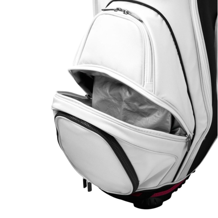Biało-czarna torba na wózek - Wilson ALPINE Cart Bag White / Black 2025 (14 przegród)