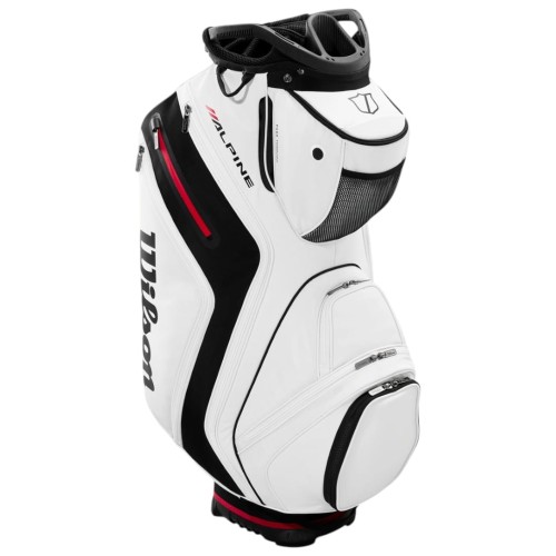 Biało-czarna torba na wózek - Wilson ALPINE Cart Bag White / Black 2025 (14 przegród)
