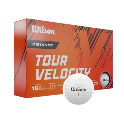 Piłki golfowe Wilson Tour VELOCITY Distance  - białe, 15szt