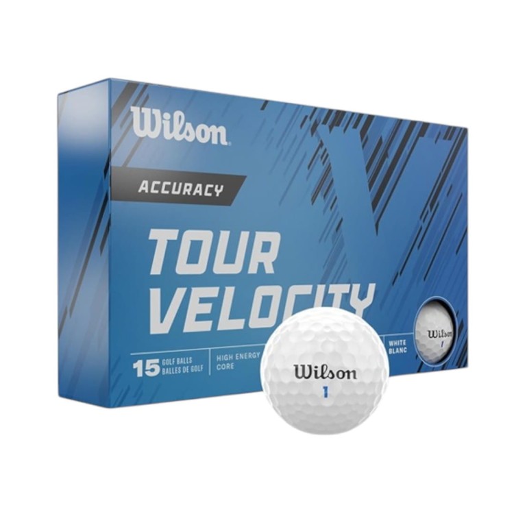 Piłki golfowe Wilson Tour VELOCITY Accuracy - białe, 15szt