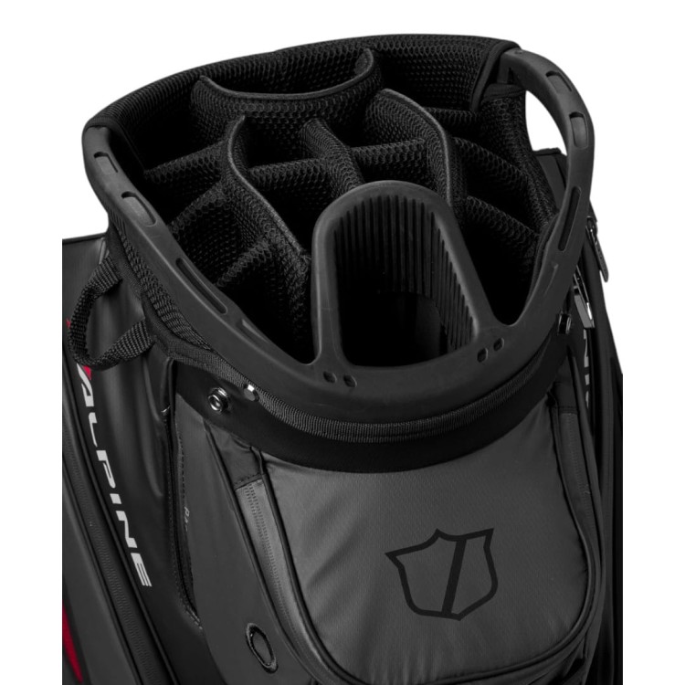 Czarno-szara torba na wózek - Wilson ALPINE Cart Bag Black / Grey 2025 (14 przegród)