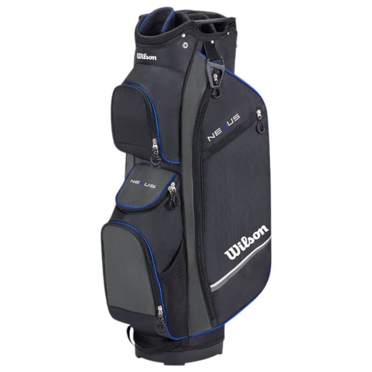 Torba golfowa na wózek - Wilson NEXUS Cart Bag Black / Grey / Blue, 14-przegród