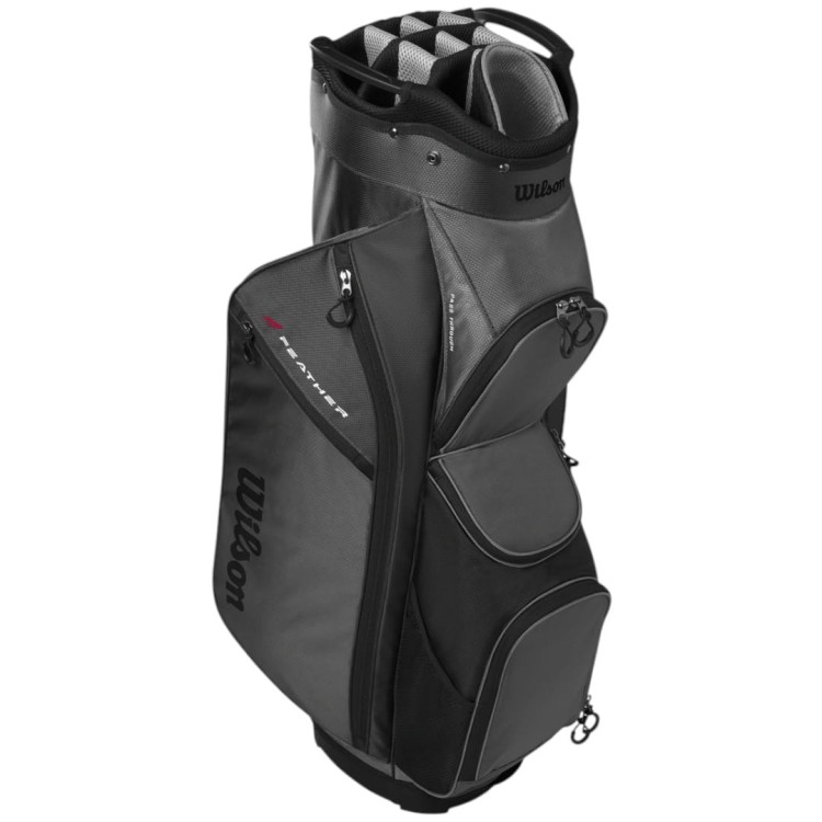 Torba golfowa na wózek - Wilson FEATHER Cart Bag Grey / Black, 14 przegród