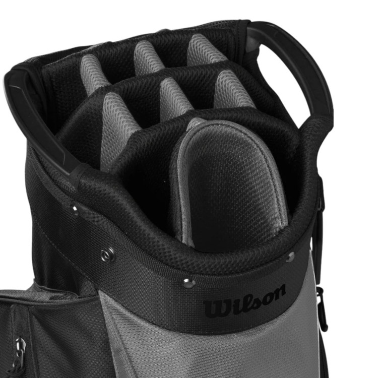 Torba golfowa na wózek - Wilson FEATHER Cart Bag Grey / Black, 14 przegród