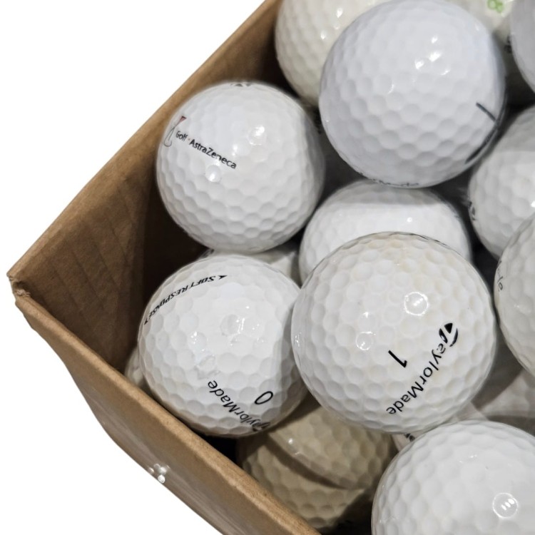 Używane piłki golfowe Taylormade MIX lakeballs - kategoria C, białe, 10szt