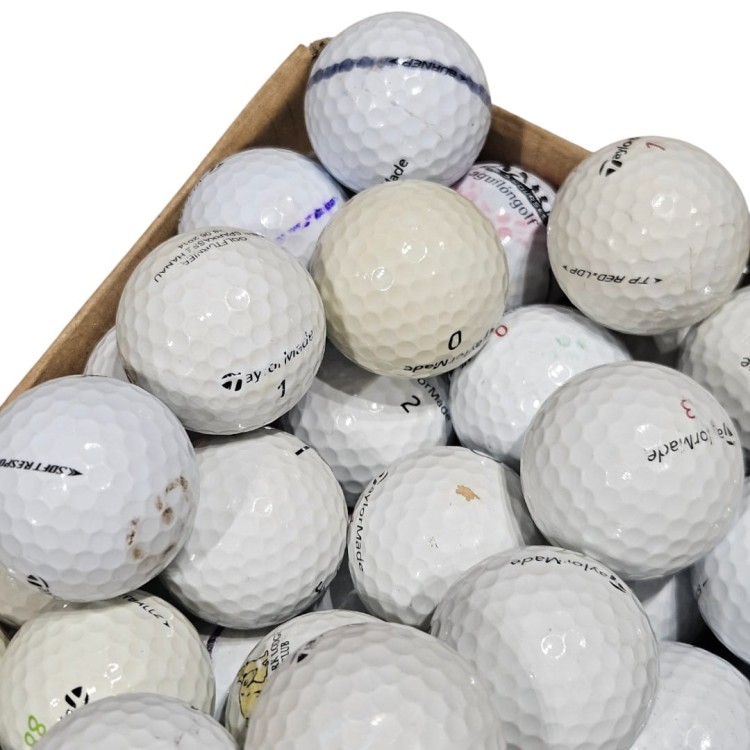 Używane piłki golfowe Taylormade MIX lakeballs - kategoria C, białe, 10szt