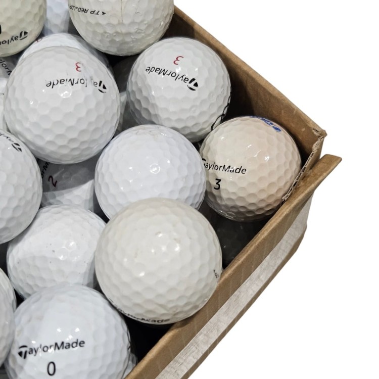 Używane piłki golfowe Taylormade MIX lakeballs - kategoria C, białe, 10szt